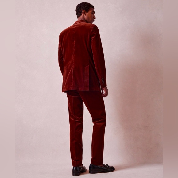 Todd Snyder Burgundy  Italian Corduroy Velvet Sutton Suit Pant Trouser Sz 33/32 - Picture 15 of 15